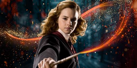 How can Hermione cast a spell without using her wand in this .